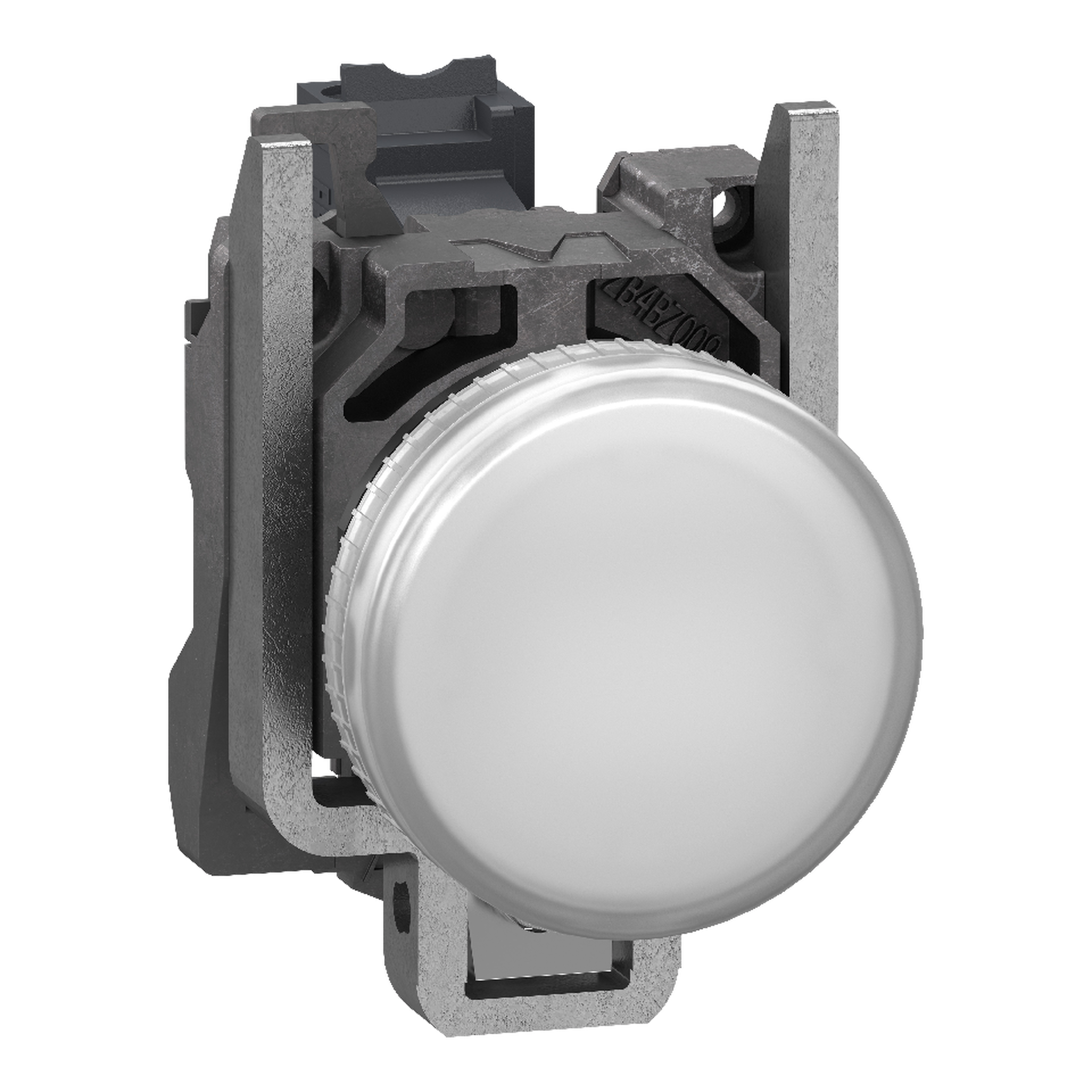 SCHNEIDER ELECTRIC - Lampada spia, Harmony XB4, metallo, bianco, 22 mm, LED universale, gemma liscia, 24 V AC DC, contatti Push-in XB4BVB15