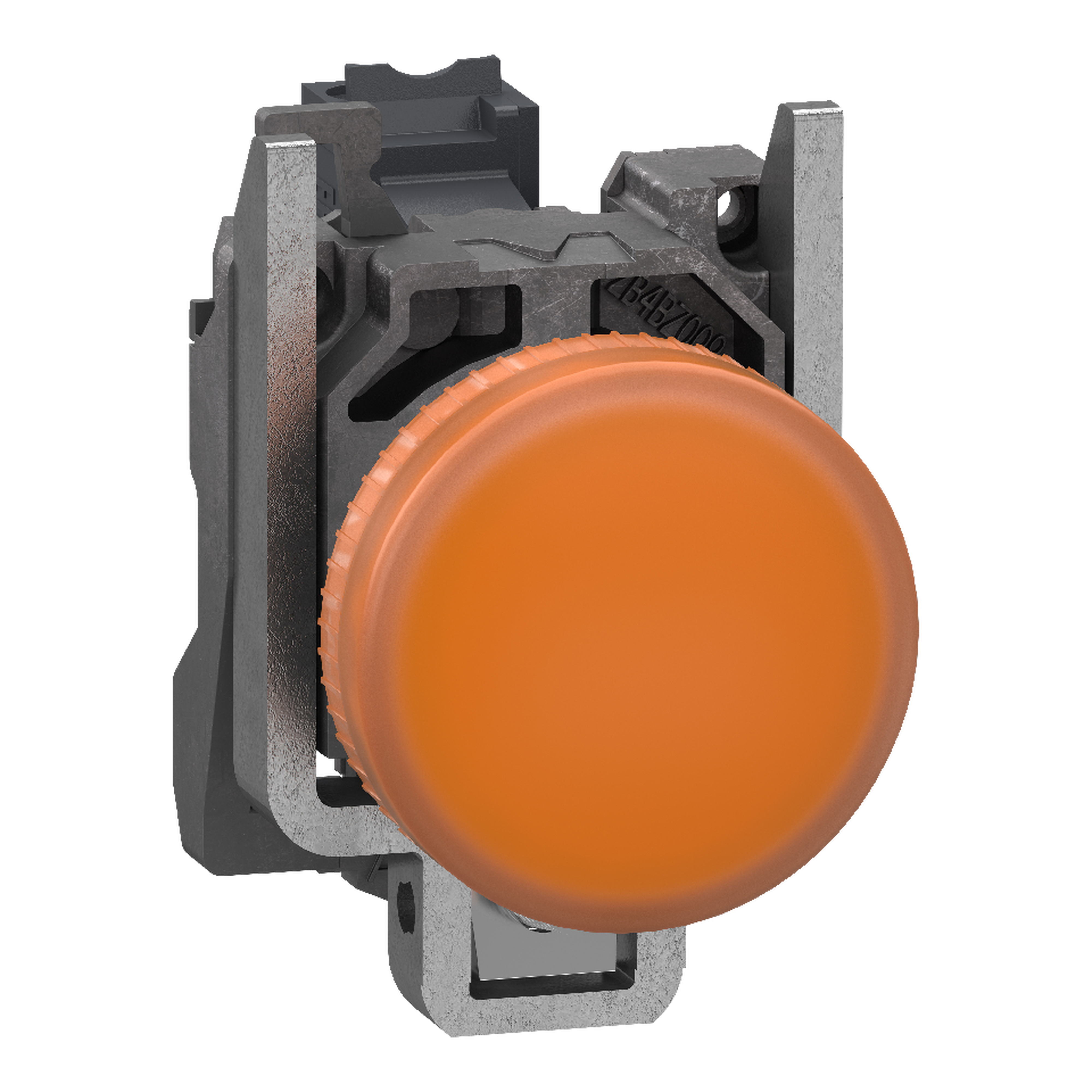 SCHNEIDER ELECTRIC - Lampada spia, Harmony XB4, metallo, arancione, 22 mm, LED universale, gemma liscia, 24 V AC DC, contatti Push-in