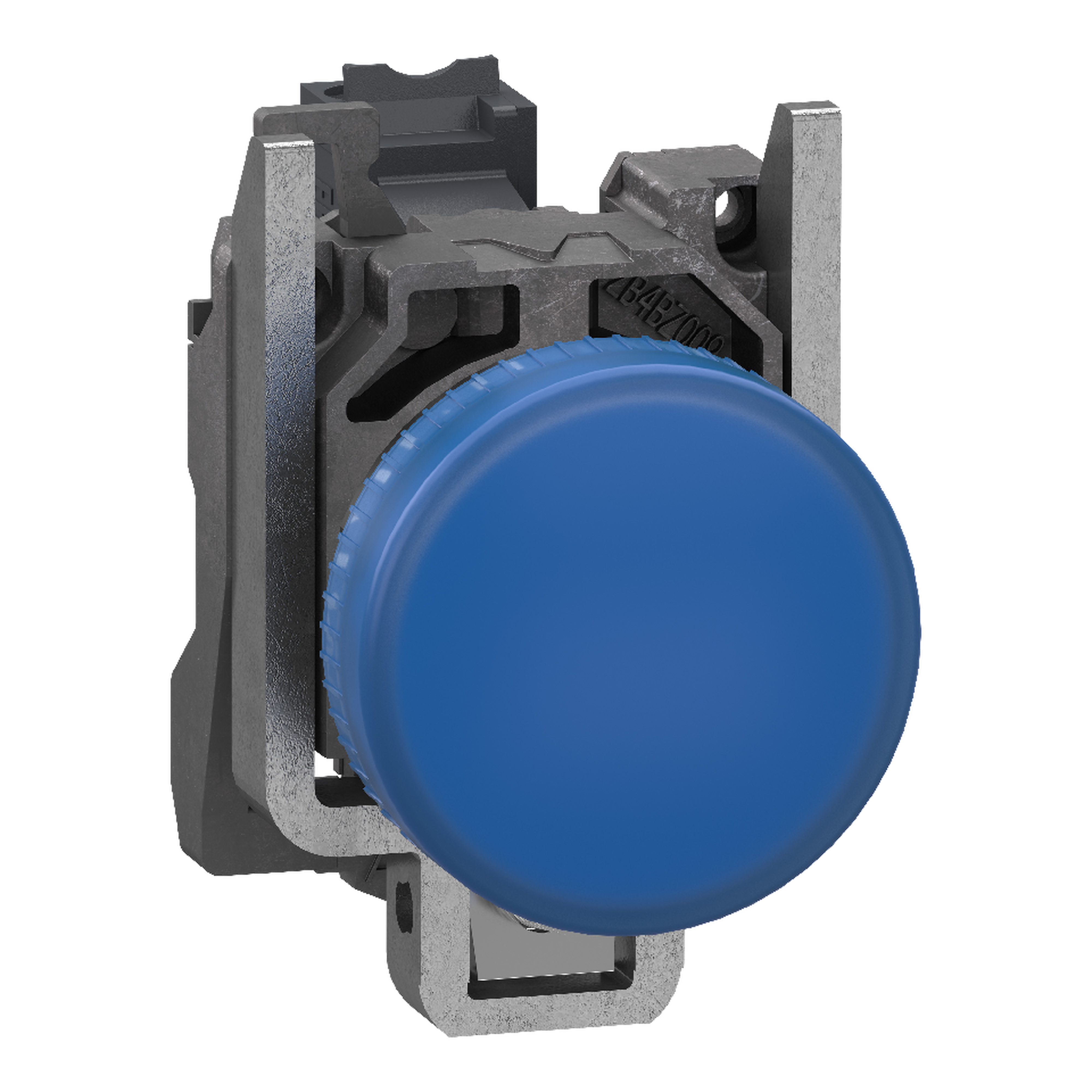 SCHNEIDER ELECTRIC - Lampada spia, Harmony XB4, metallo, blu, 22 mm, LED universale, lente semplice, 24 V AC DC, contatti Push-in