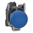 SCHNEIDER ELECTRIC - Lampada spia, Harmony XB4, metallo, blu, 22 mm, LED universale, lente semplice, 24 V AC DC, contatti Push-in