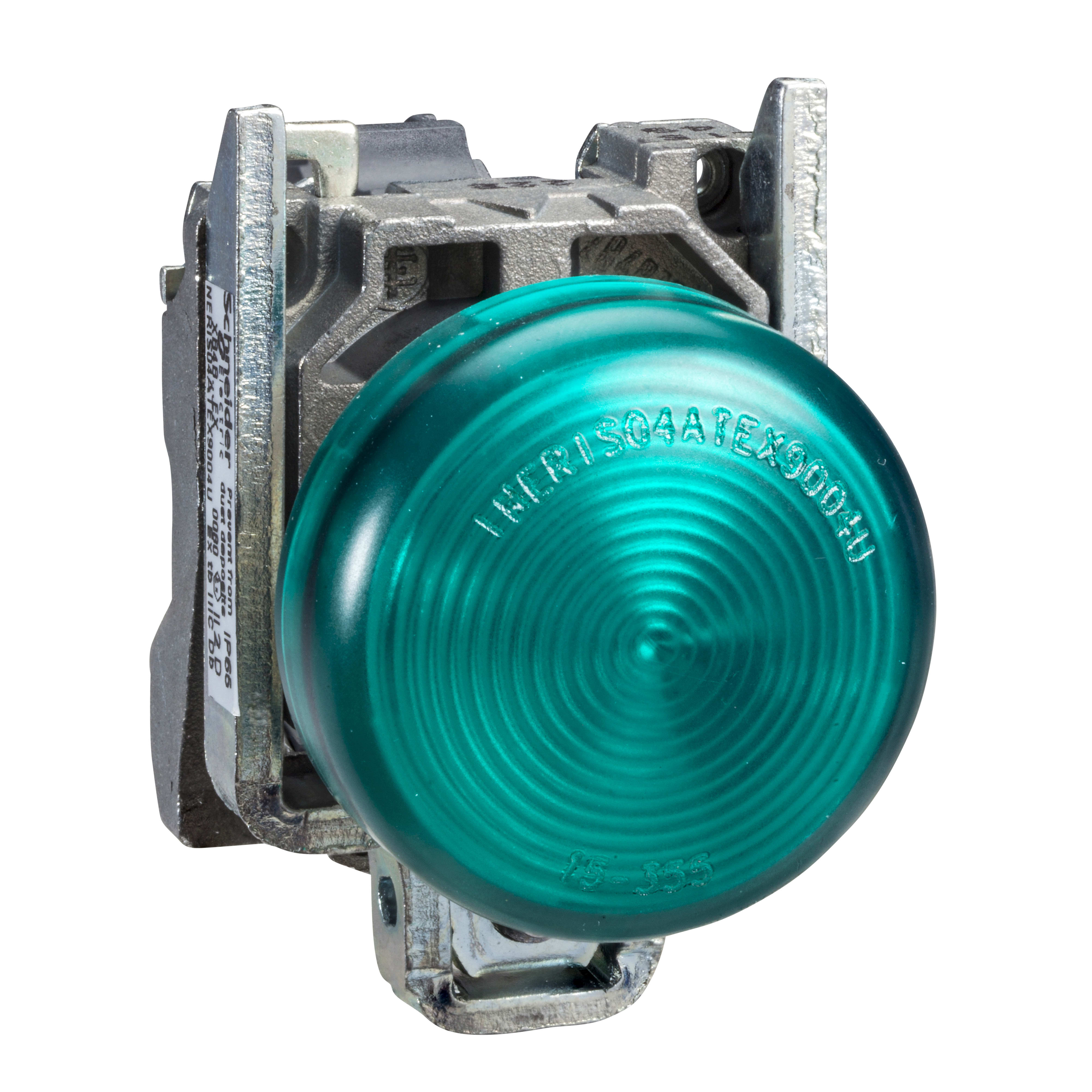 SCHNEIDER ELECTRIC - Lampada spia Ø22 - IP65 - verde - LED integrato - 24-120V - ATEX