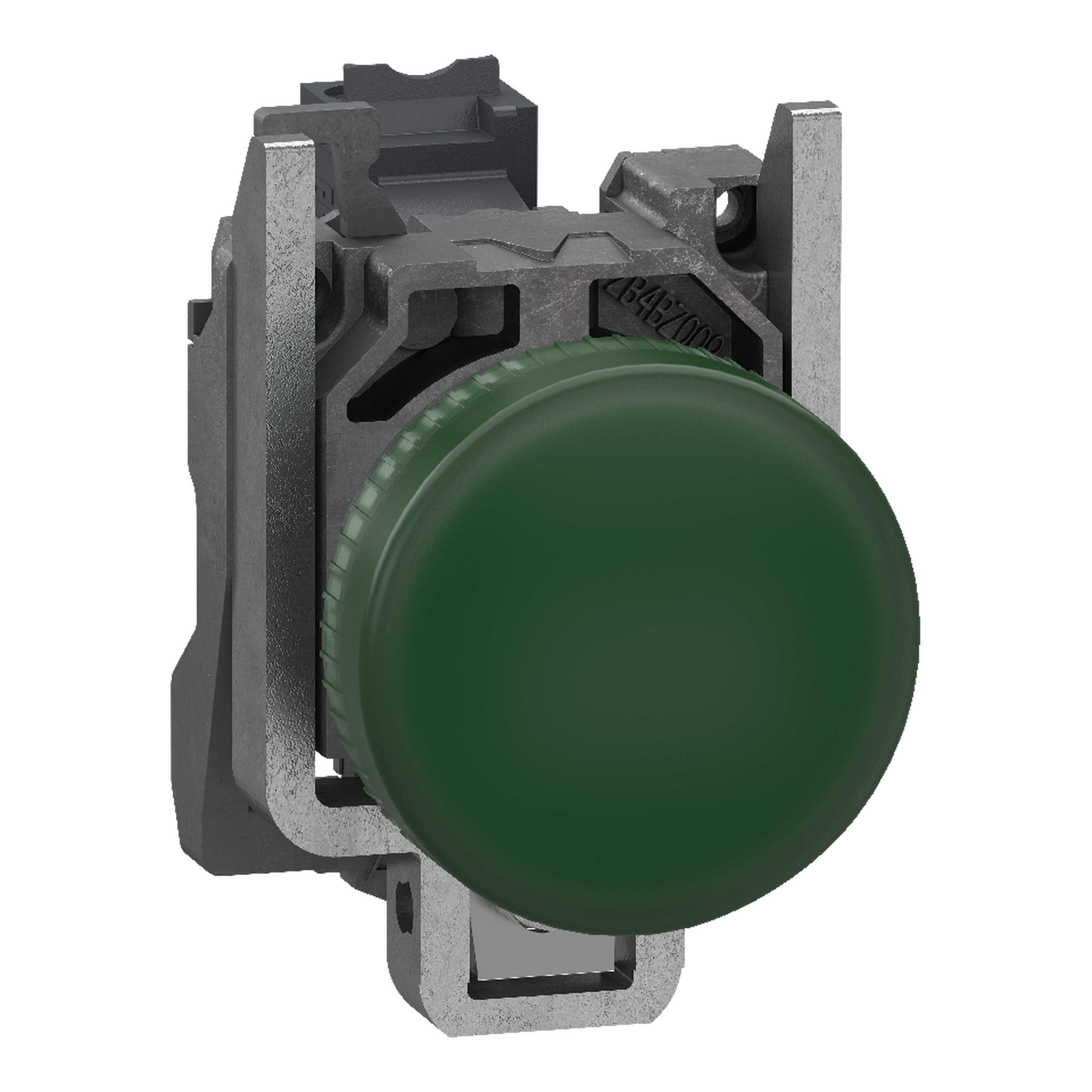 SCHNEIDER ELECTRIC - Lampada spia, Harmony XB4, metallo, verde, 22 mm, LED universale, gemma liscia, 110...120 V CA, contatti Push-in