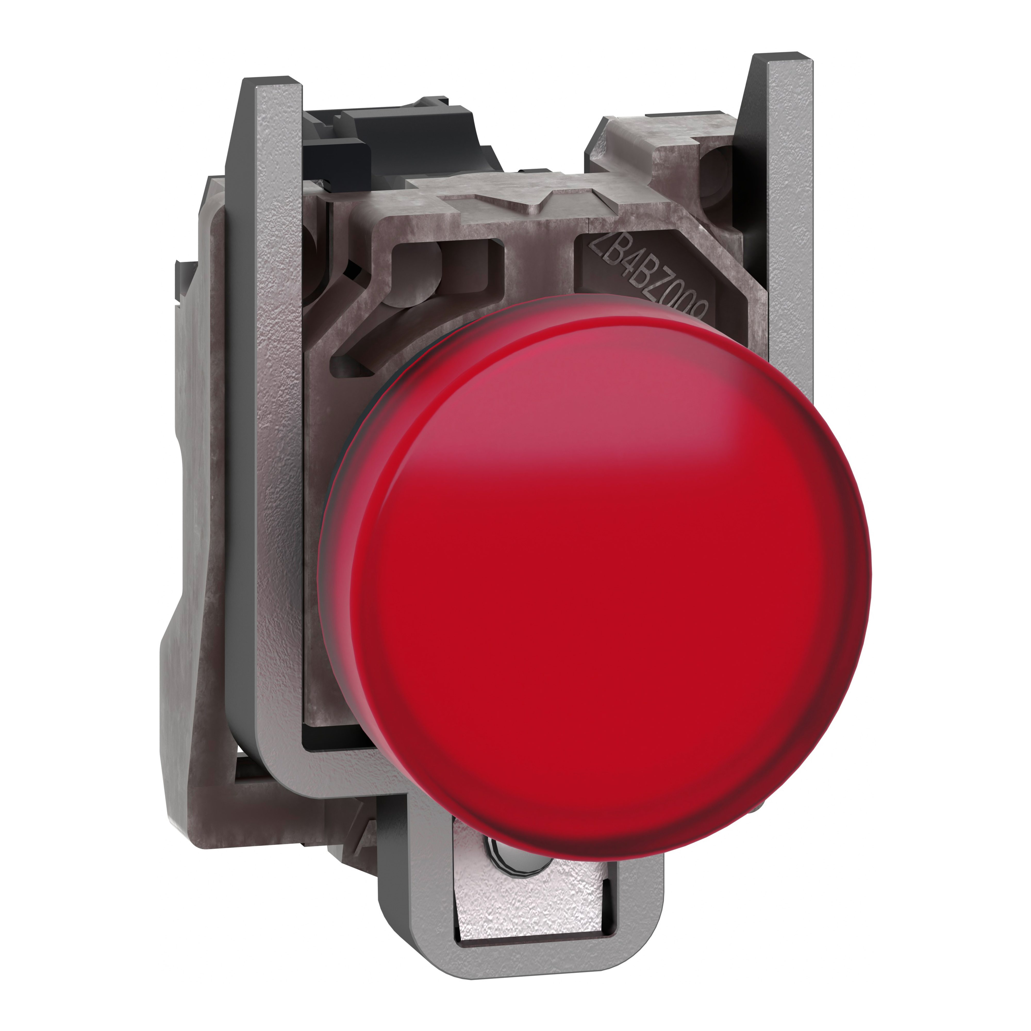 SCHNEIDER ELECTRIC - Harmony XB4, Lampada spia, metallo, rosso, diam.22,  con LED integrato ad alta protezione, 110…240VAC 300 VA a 230 VAC, 120 VA a 120 VAC XB4BVGM4T