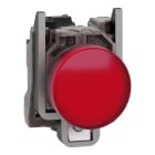 SCHNEIDER ELECTRIC - Harmony XB4, Lampada spia, metallo, rosso, diam.22,  con LED integrato ad alta protezione, 110…240VAC 300 VA a 230 VAC, 120 VA a 120 VAC XB4BVGM4T