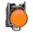 SCHNEIDER ELECTRIC - Harmony XB4, Lampada spia, metallo, arancione, diam.22, con LED integrato ad alta protezione, 110…240VAC 300 VA a 230 VAC, 120 VA a 120 VAC XB4BVGM5T