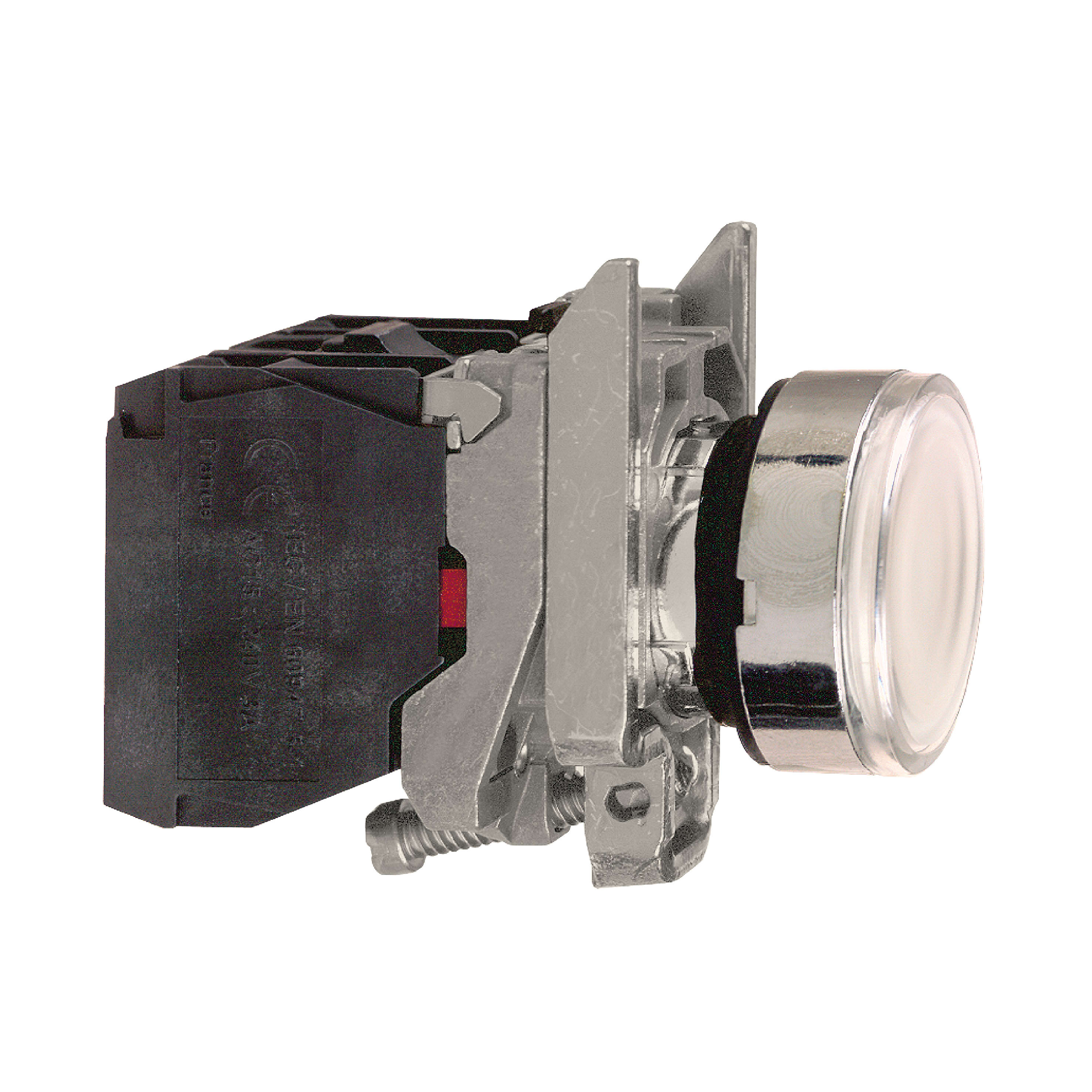 SCHNEIDER ELECTRIC - Pulsante luminoso bianco Ø22 - filoghiera ad impulso - 250V - 1NO+1NC