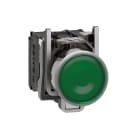 SCHNEIDER ELECTRIC - Pulsante luminoso verde Ø22 - filoghiera ad impulso - 24V - 1NO+1NC - LED universale XB4BW33B5