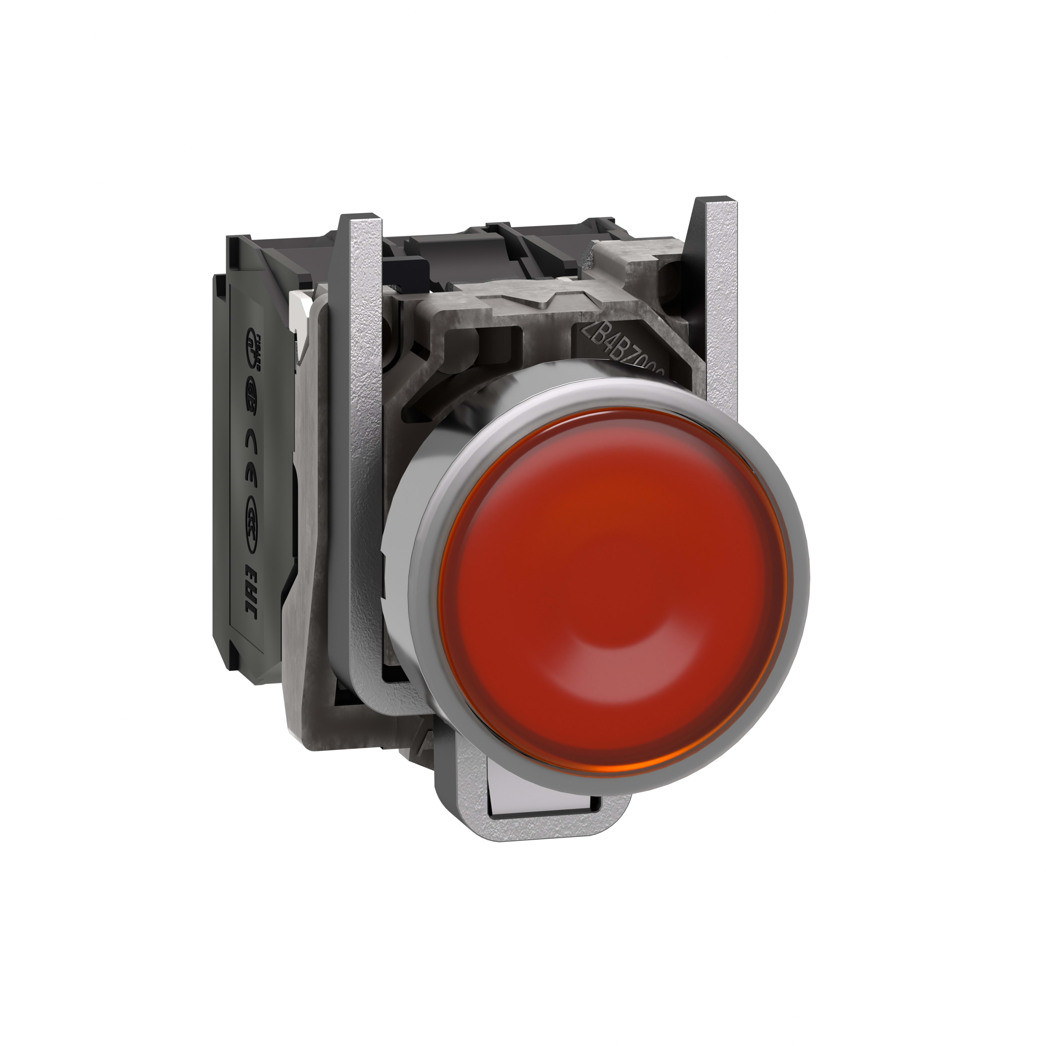 SCHNEIDER ELECTRIC - Pulsante luminoso giallo Ø22 - filoghiera ad impulso - 120V - 1NO+1NC - LED universale