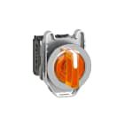 SCHNEIDER ELECTRIC - Selettore luminoso arancione filopannello 3 posizioni fisse 24VAC/DC 1NO+1NC- LED universale