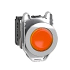 SCHNEIDER ELECTRIC - Pulsante luminoso arancione filopannello LED universale 120VAC 1NO+1NC- Ø30