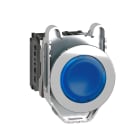 SCHNEIDER ELECTRIC - Pulsante luminoso blu filopannello LED universale 24VAC/DC 1NO+1NC- Ø30