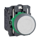 SCHNEIDER ELECTRIC - Pulsante bianco 1NO ghiera grigia