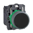 SCHNEIDER ELECTRIC - Pulsante nero 1NO ghiera grigia