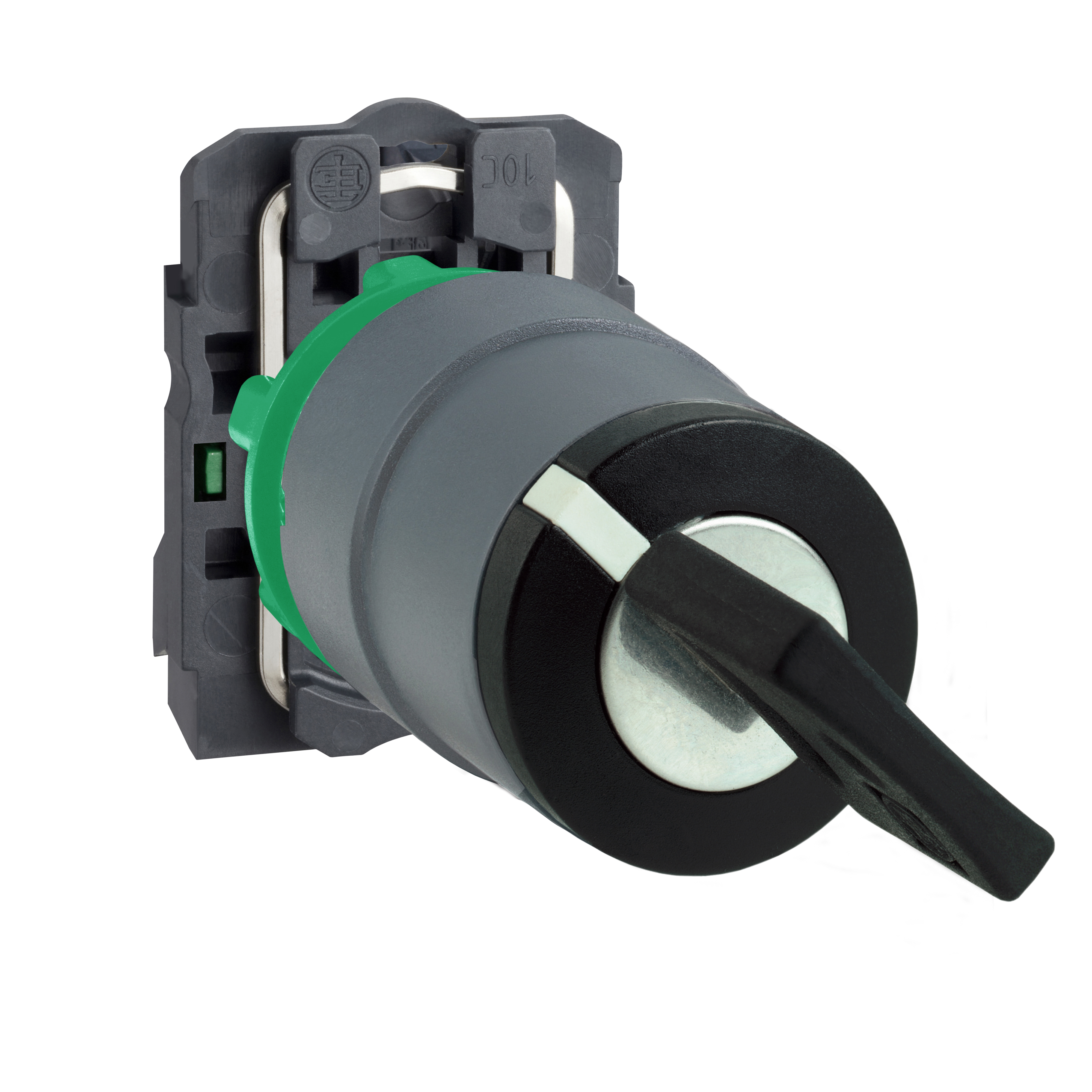 SCHNEIDER ELECTRIC - Selettore, Harmony XB5, chiave 455 2 posizioni fisse, a  chiave ghiera grigia, 1NO