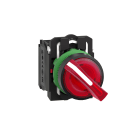 SCHNEIDER ELECTRIC - Selettore luminoso rosso - Ø22 con LED universale- 24Vac/dc -NO+NC