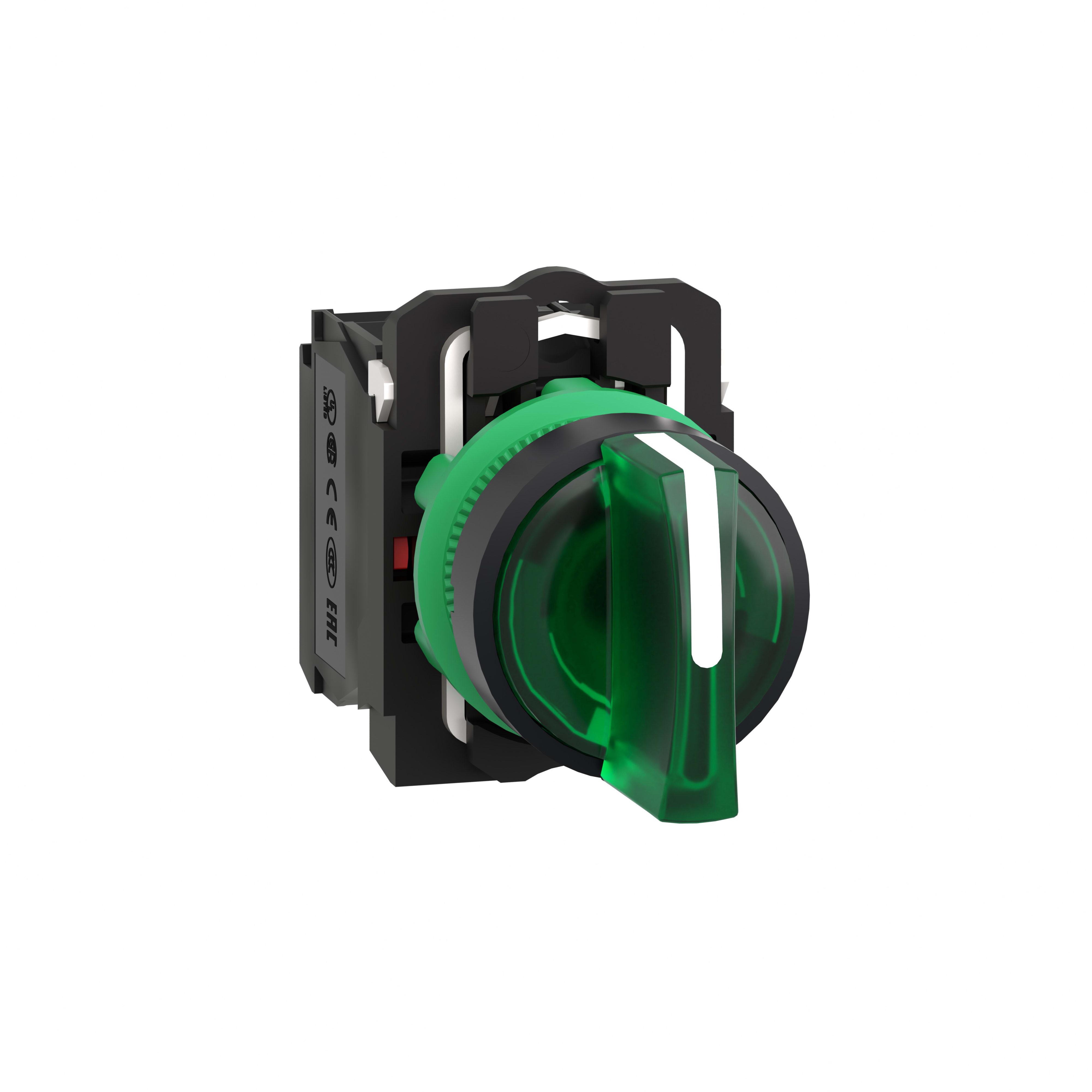 SCHNEIDER ELECTRIC - Selettore luminoso verde - Ø22 con LED universale- 24Vac/dc -NO+NC