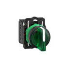 SCHNEIDER ELECTRIC - Selettore luminoso verde - Ø22 con LED universale- 24Vac/dc -NO+NC