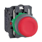 SCHNEIDER ELECTRIC - Pulsante rosso ghiera grigia
