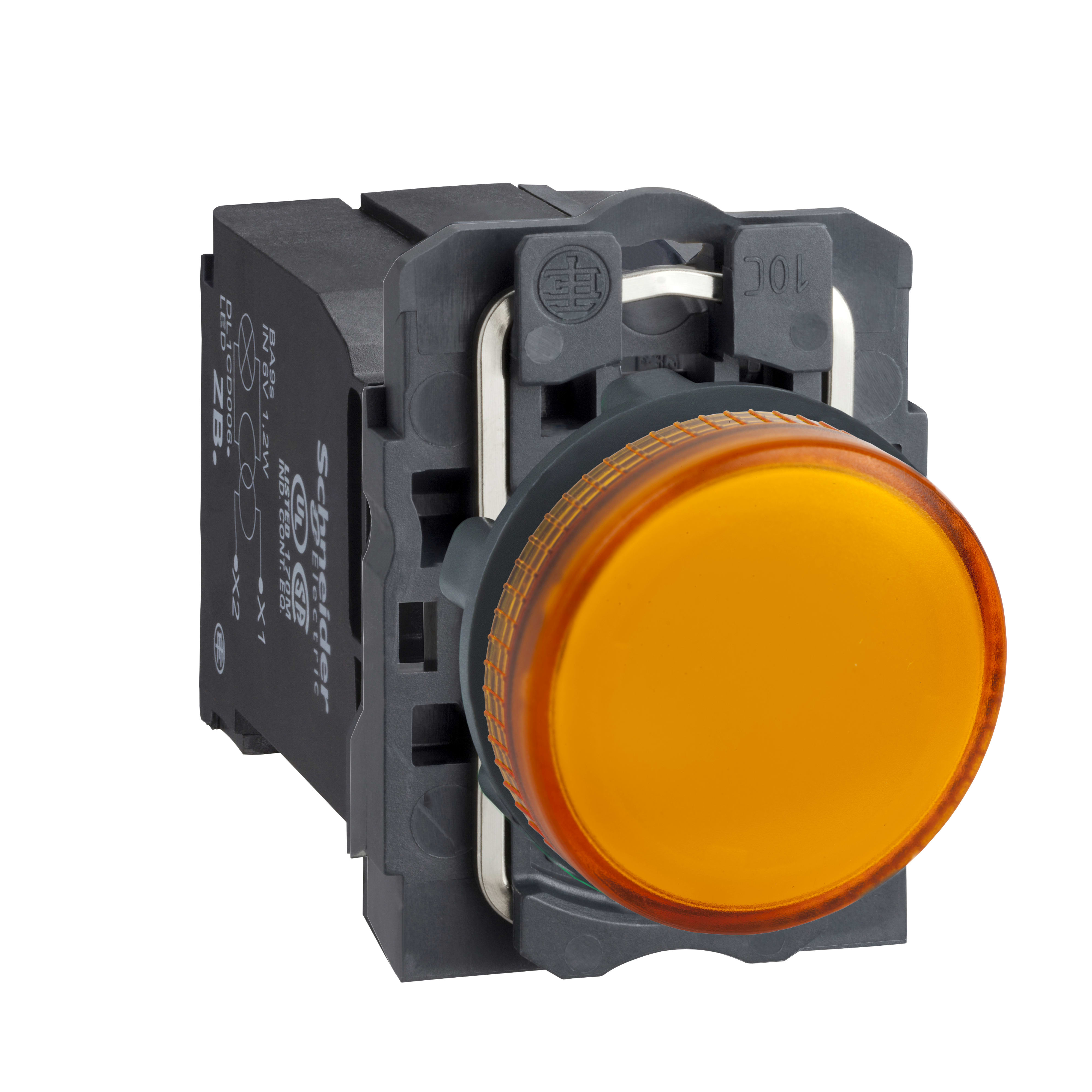 SCHNEIDER ELECTRIC - Lampada spia completa Ø22 - IP65 - gialla - LAMPADINA BA 9S - 230V