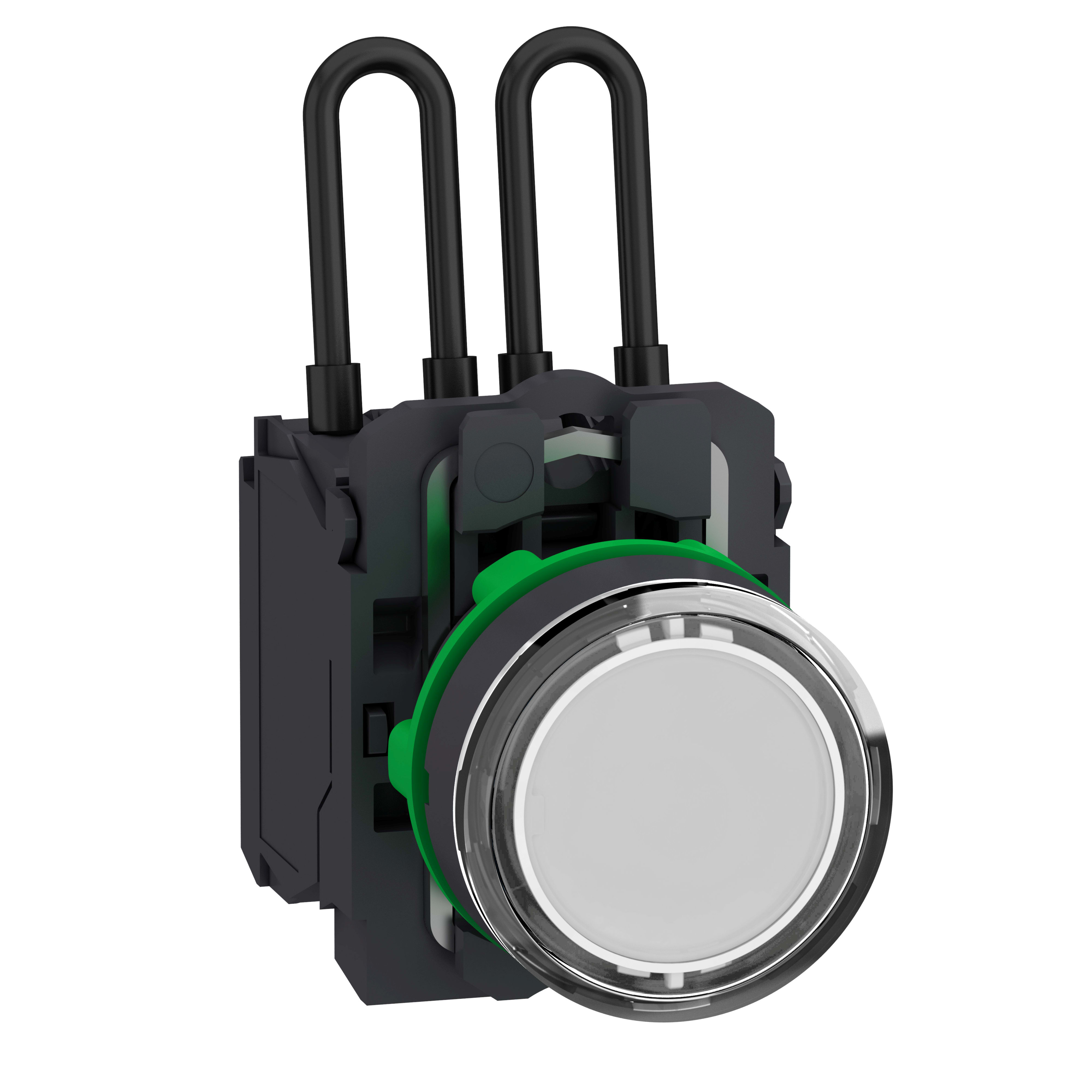 SCHNEIDER ELECTRIC - Pulsante di test lampada spia bianca 110 120Vac- Ø22