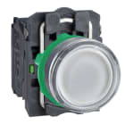 SCHNEIDER ELECTRIC - Pulsante luminoso bianco Ø22 - filoghiera ad impulso - 230Vacac/dc - 1NA+1NC- LED universale