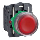 SCHNEIDER ELECTRIC - Pulsante luminoso rosso Ø22 - filoghiera ad impulso - 250V - 1NA+1NC