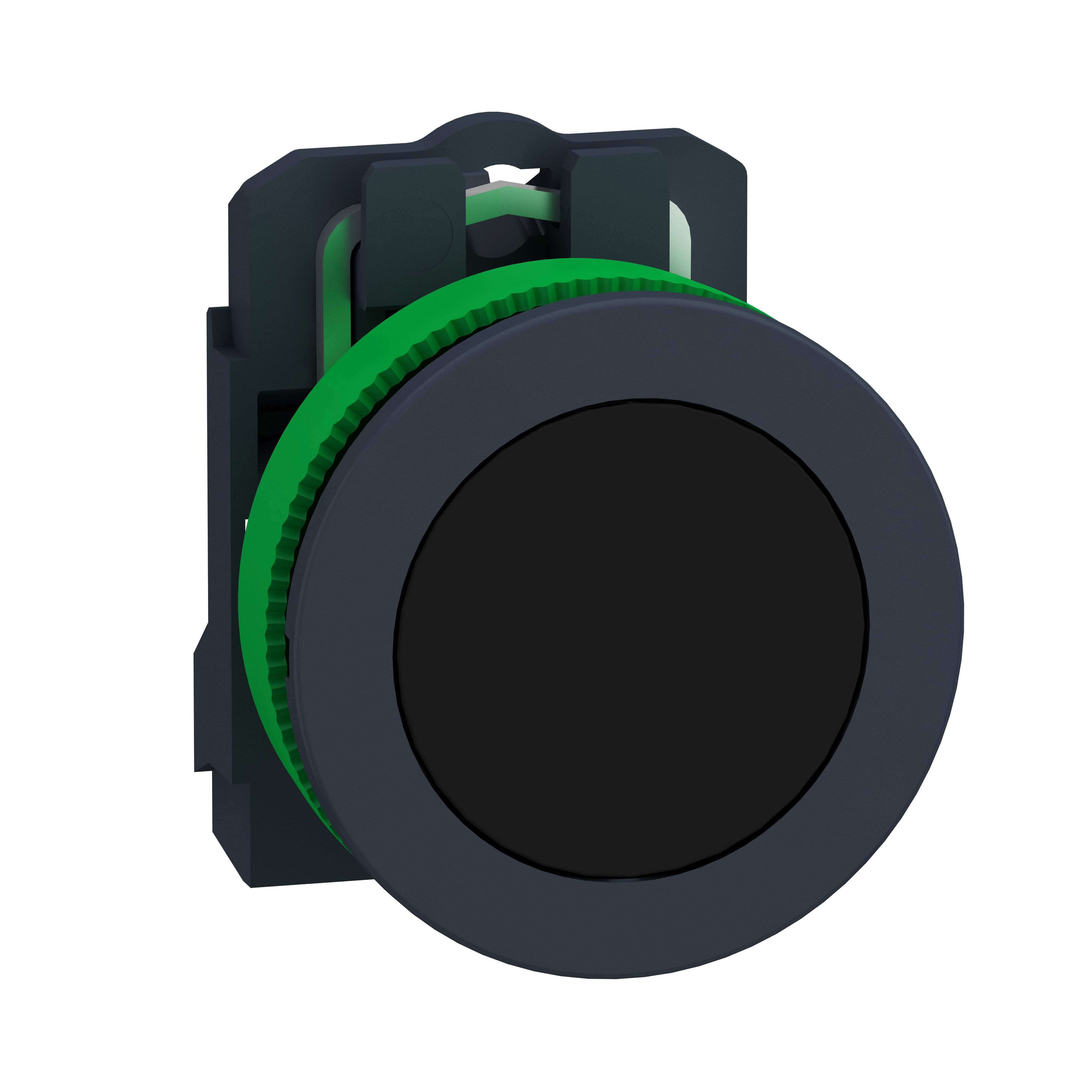 SCHNEIDER ELECTRIC - Harmony XB5, pulsante nero filopannello, in plastica, ad impulso, Ø30 1NO