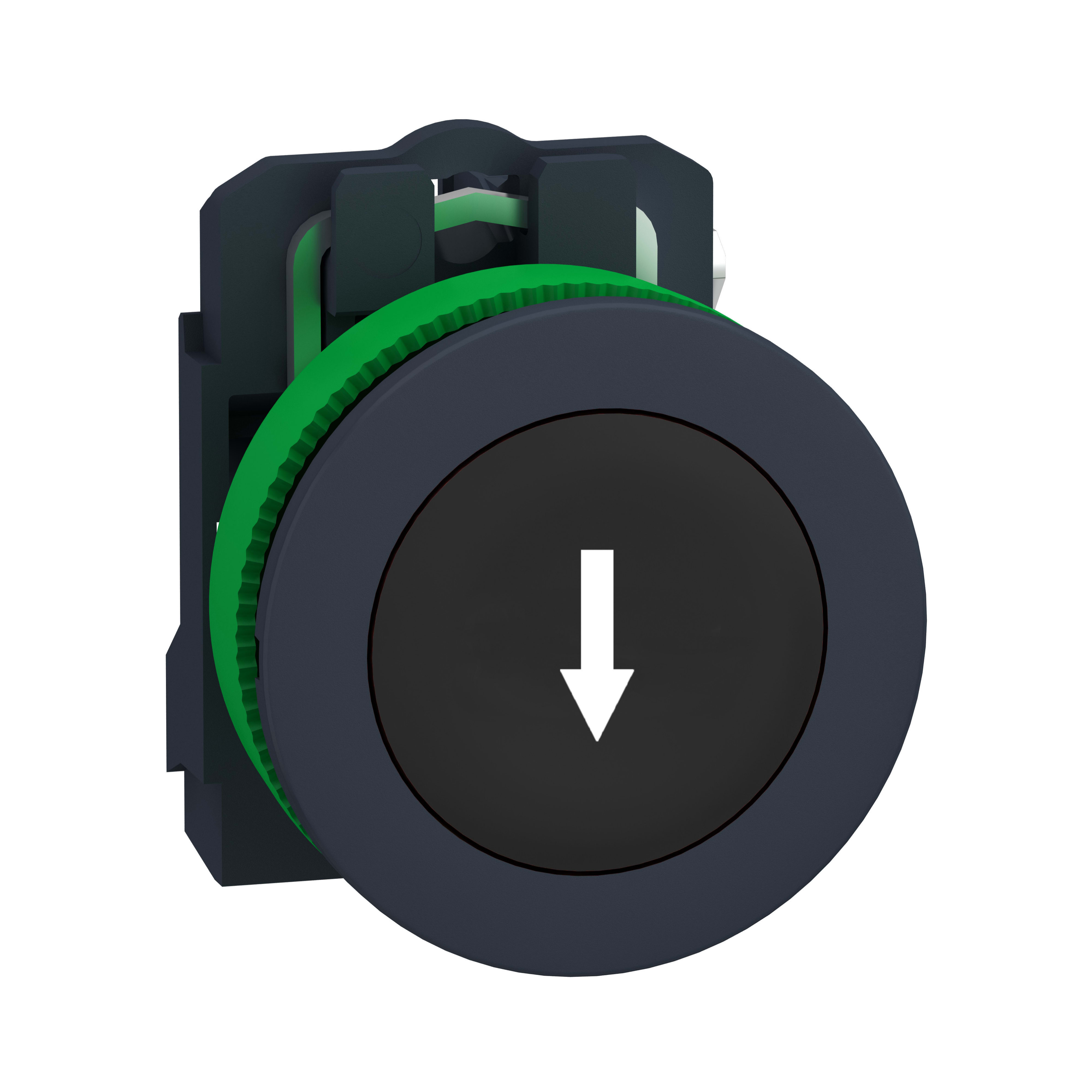 SCHNEIDER ELECTRIC - Harmony XB5, pulsante nero con marcatura "freccia" filopannello, in plastica, ad impulso, Ø30 1NO