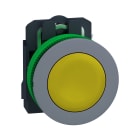 SCHNEIDER ELECTRIC - Pulsante giallo filopannello 1NO ghiera grigio - Ø30