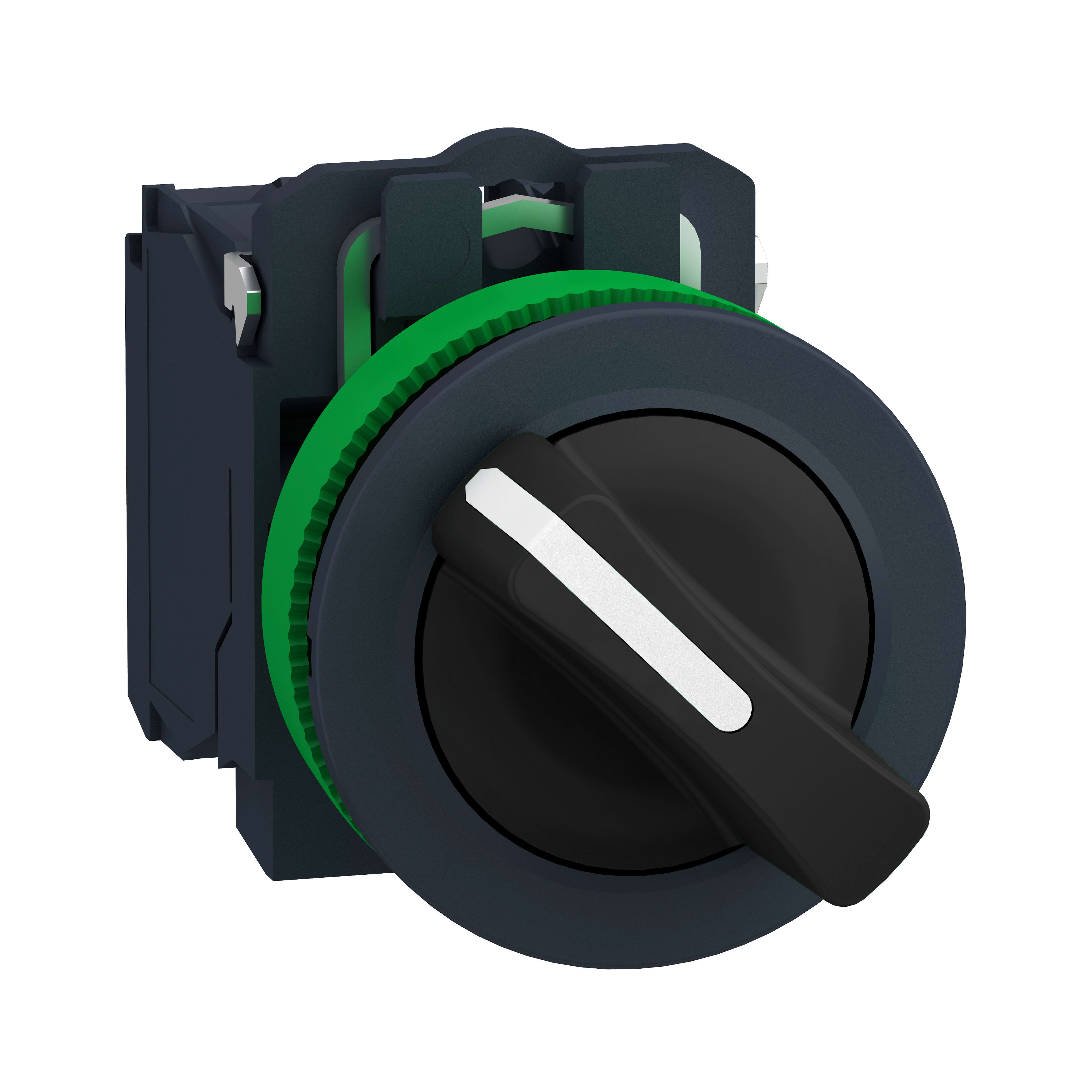 SCHNEIDER ELECTRIC - Harmony XB5, selettore a leva 2 posizioni con ritorno, filopannello Ø30, in plastica, 1NO
