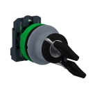 SCHNEIDER ELECTRIC - Selettore, Harmony XB5, filopannello, 30mm,chiave 455 2 pos. con ritorno 1 NO, ghiera grigia