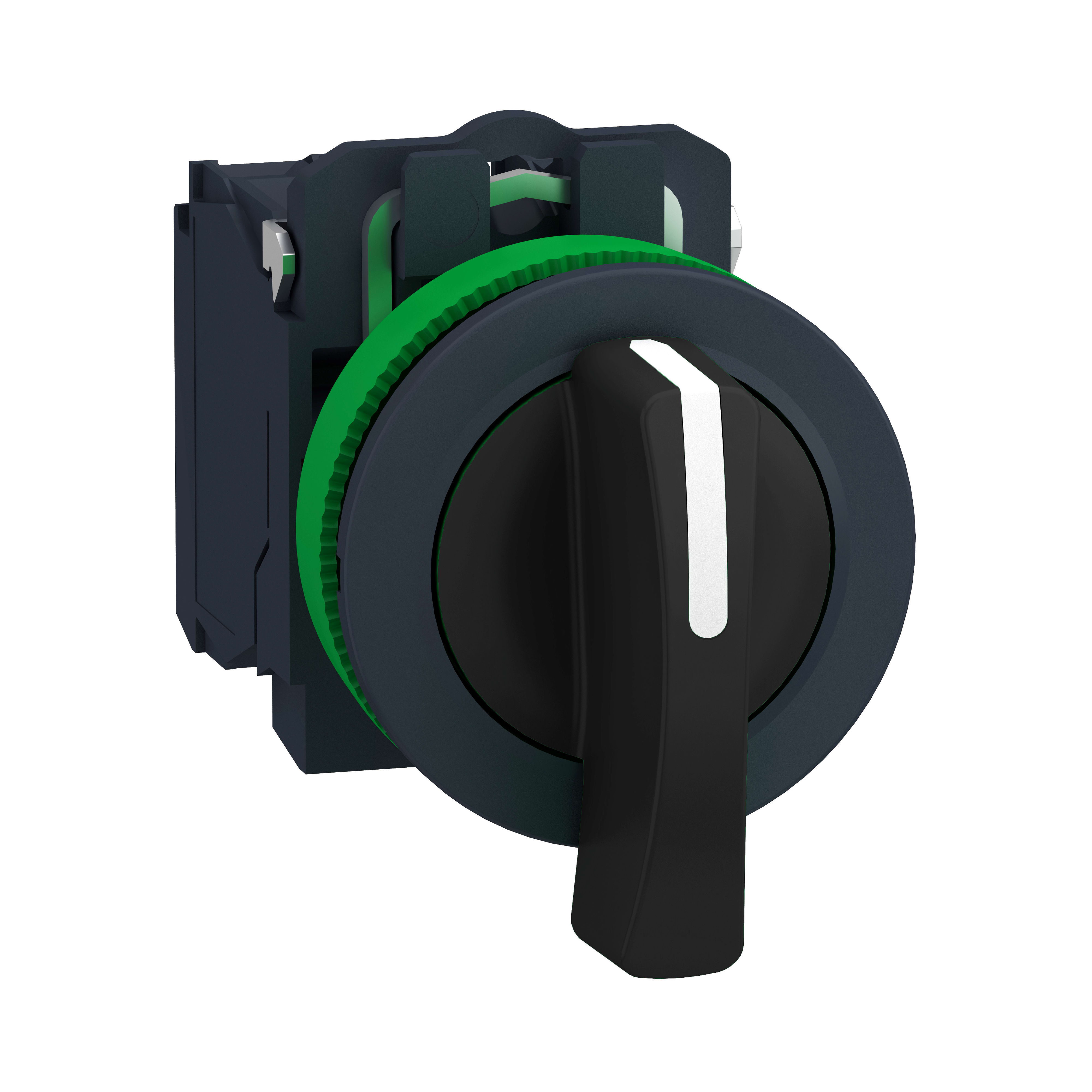 SCHNEIDER ELECTRIC - Selettore, Harmony XB5, filopannello, 30mm, 3 posizioni, con ritorno,leva lunga, 2 NO
