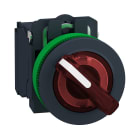 SCHNEIDER ELECTRIC - Selettore luminoso rosso 2 pos.filopannello Ø30 230VAC NO+NC- LED universale