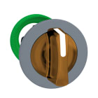 SCHNEIDER ELECTRIC - Selettore luminoso arancione 3 posizioni.- filopannello - 24Vac/dc - ghiera grigia -Ø30 - LED universale - NO+NC