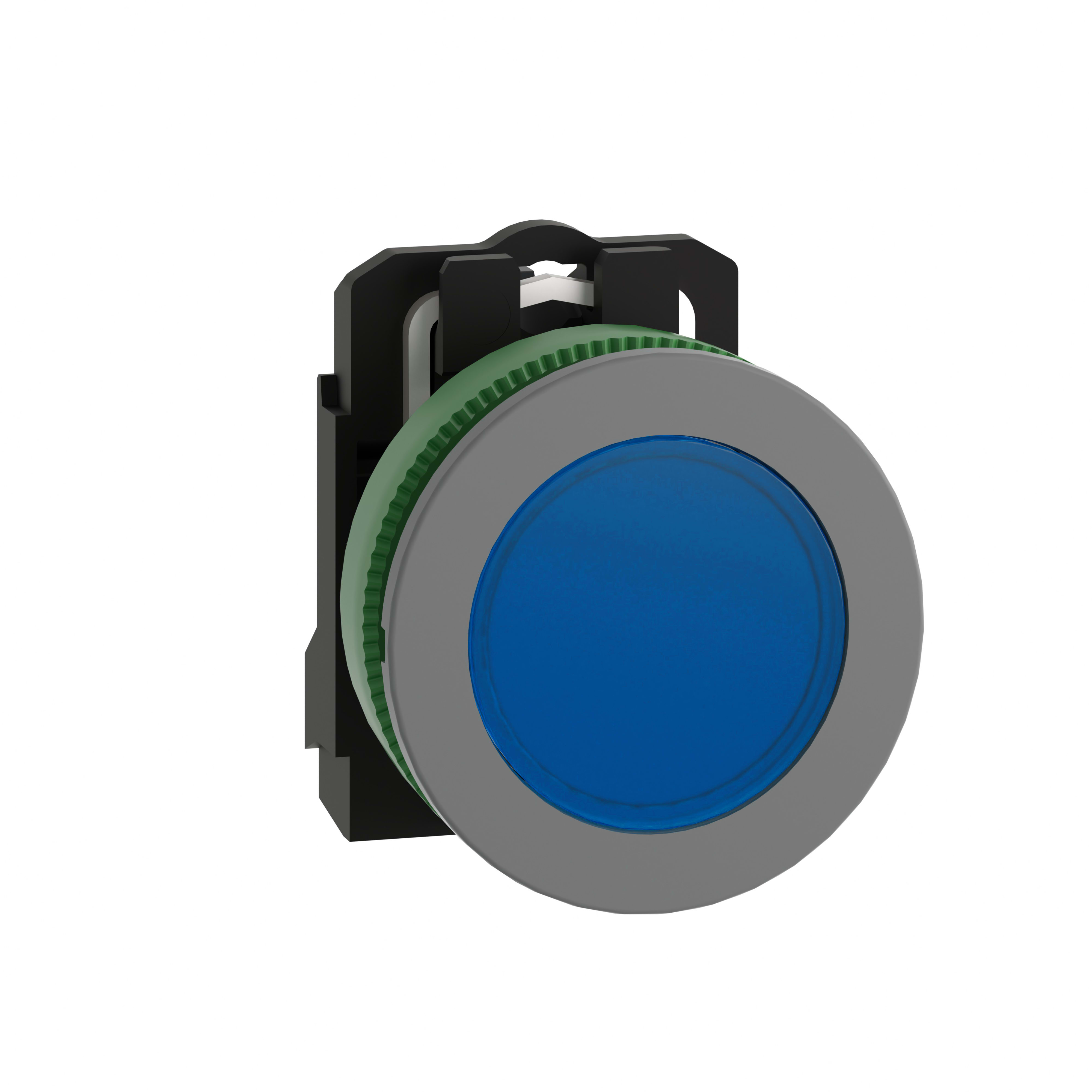 SCHNEIDER ELECTRIC - Lampada spia blu 24Vac/dc filopannello - Ø30 - LED universale - ghiera grigia - Ø30 - LED universale