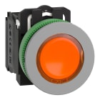 SCHNEIDER ELECTRIC - Pulsante luminoso aranc.120Vac NO+NC filopannello grigio - Ø30 - LED universale