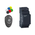 SCHNEIDER ELECTRIC - Kit pulsante wireless senza batteria ricevitore non configurabile+ 1 set di capsule, Harmony XB5, plastica, 22mm, 24V DC XB5RMB03