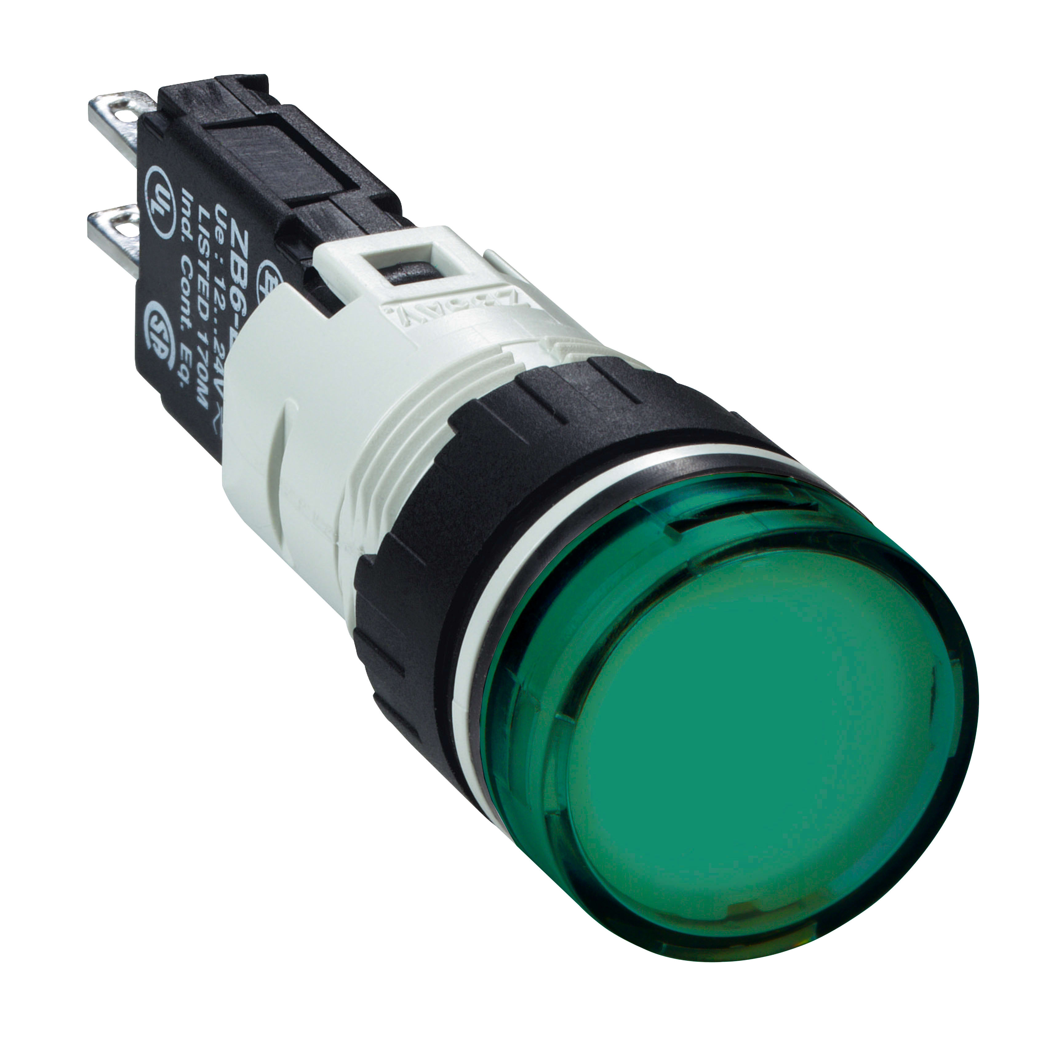 SCHNEIDER ELECTRIC - Lampada spia circolare Ø16 - IP65 - verde - led integrato - 24V XB6AV3BB