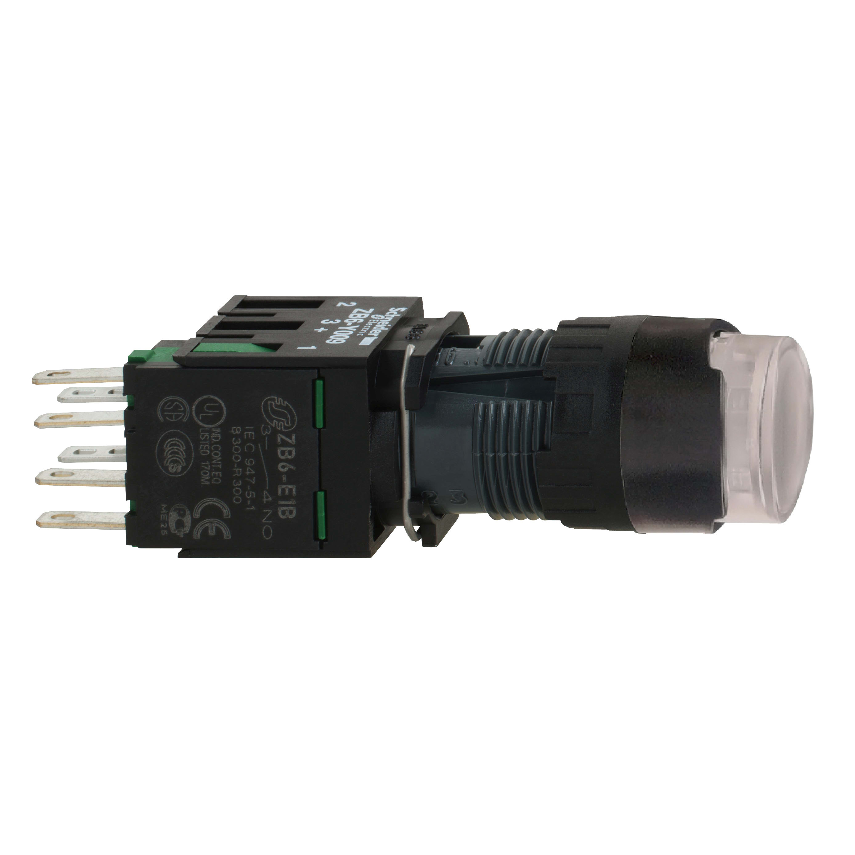 SCHNEIDER ELECTRIC - Pulsante luminoso bianco Ø16 - filoghiera ad impulso - 24V - 1NO
