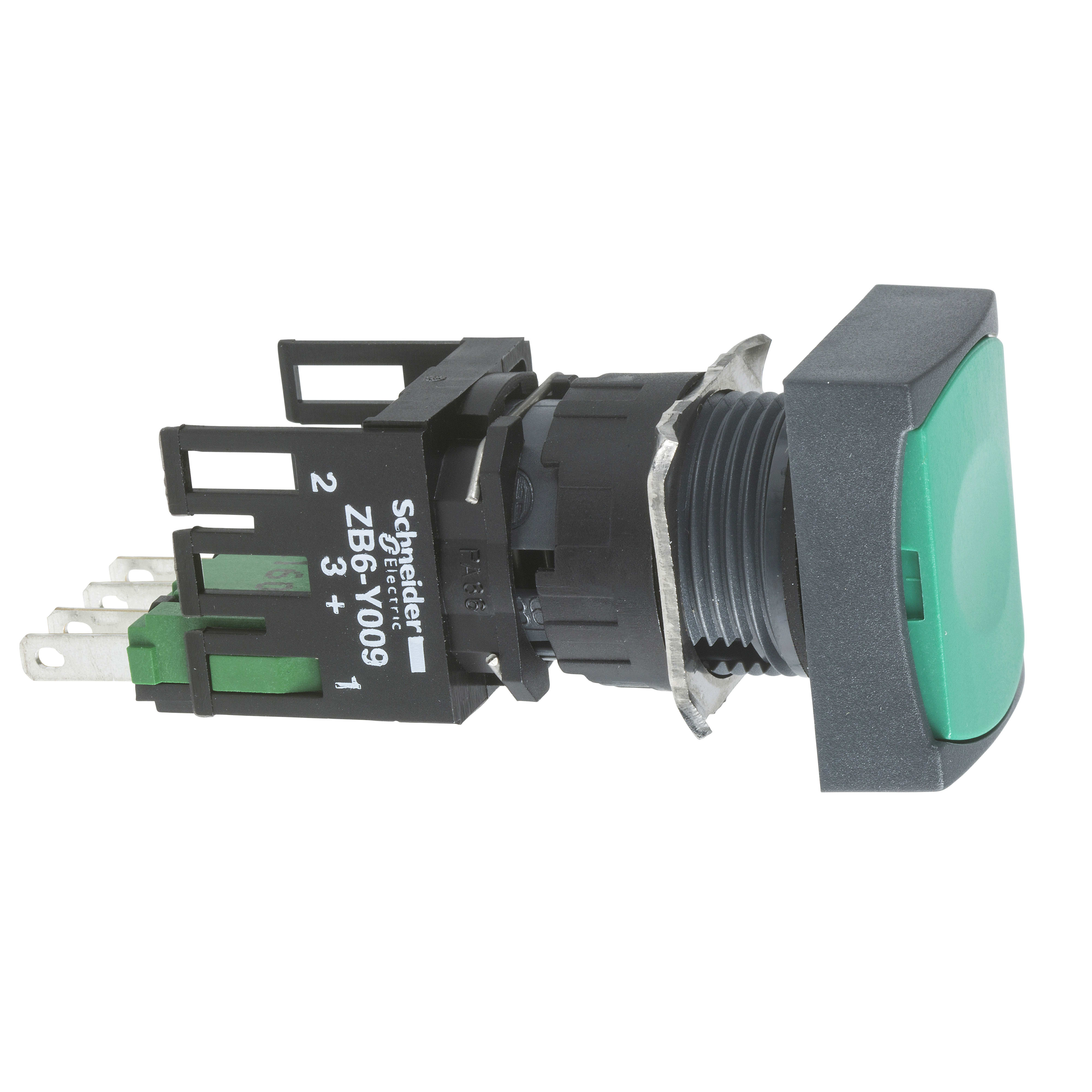 SCHNEIDER ELECTRIC - Pulsante verde Ø16 - filoghiera ad impulso - 1NO+1NC