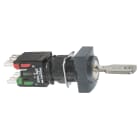 SCHNEIDER ELECTRIC - Selettore a chiave rettangolare - Ø16 - 2 pos. - plastica - 1 NO + 1NC