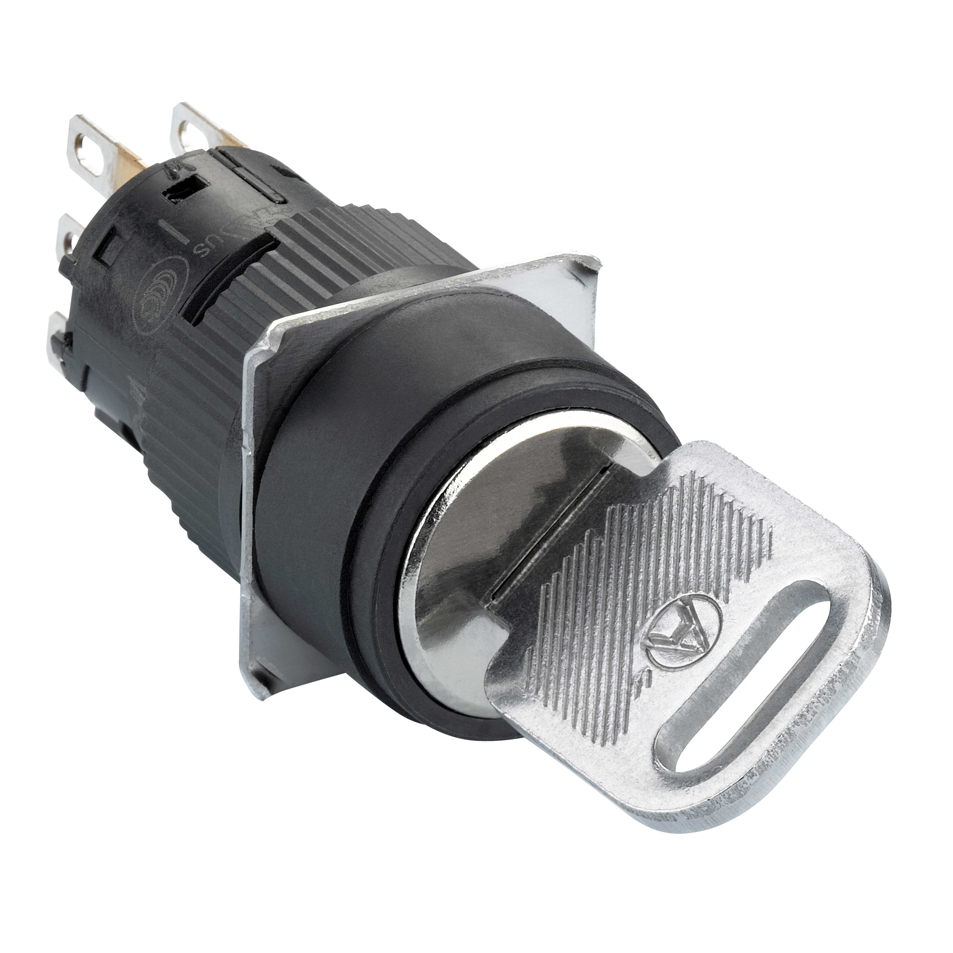 SCHNEIDER ELECTRIC - Selettore nero Ø16 - a chiave - 2 posizioni - 1 NC/NO XB6EAG221P