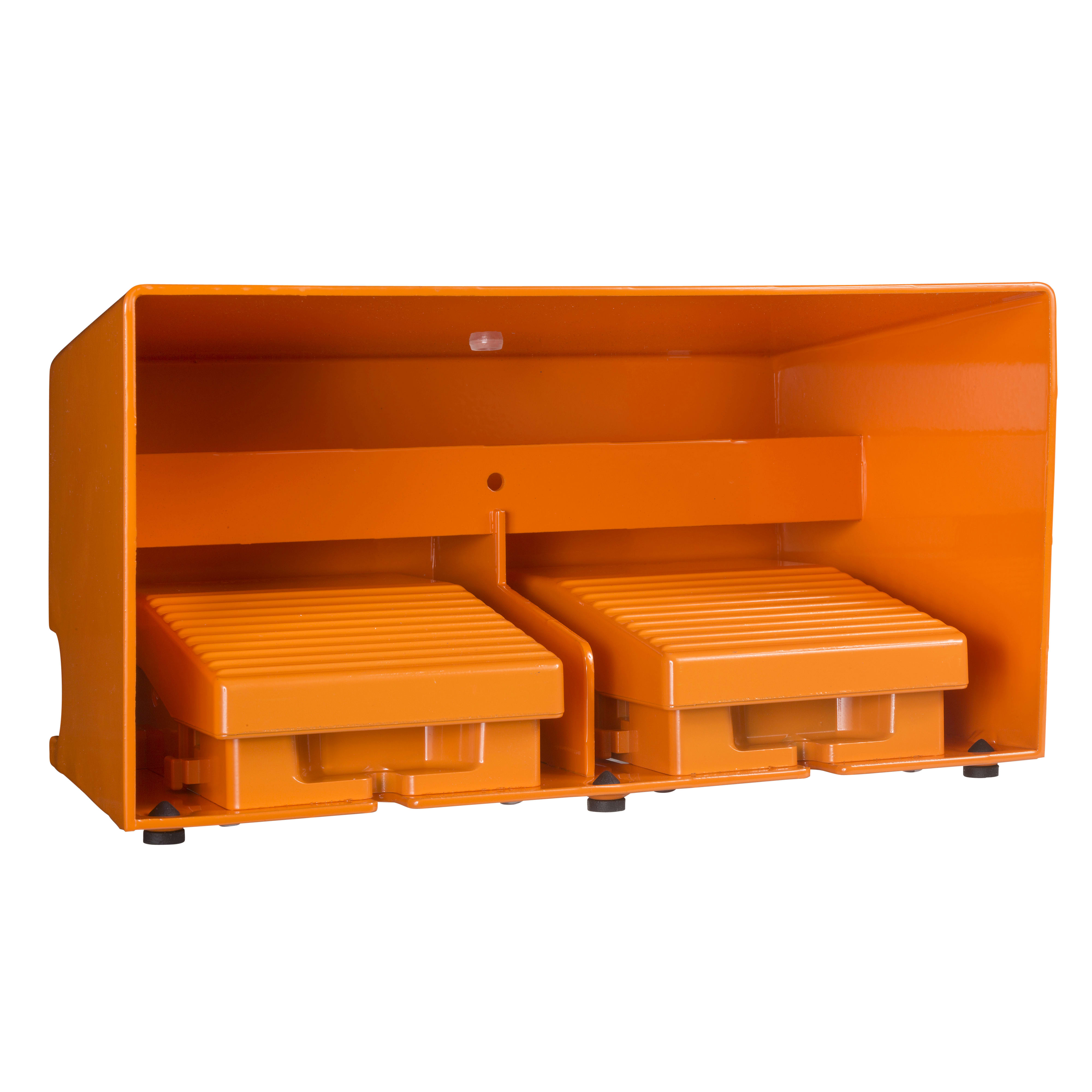 SCHNEIDER ELECTRIC - Interruttore a pedale doppio - IP66 protezione - metallico - arancio - 4 nc+4 no