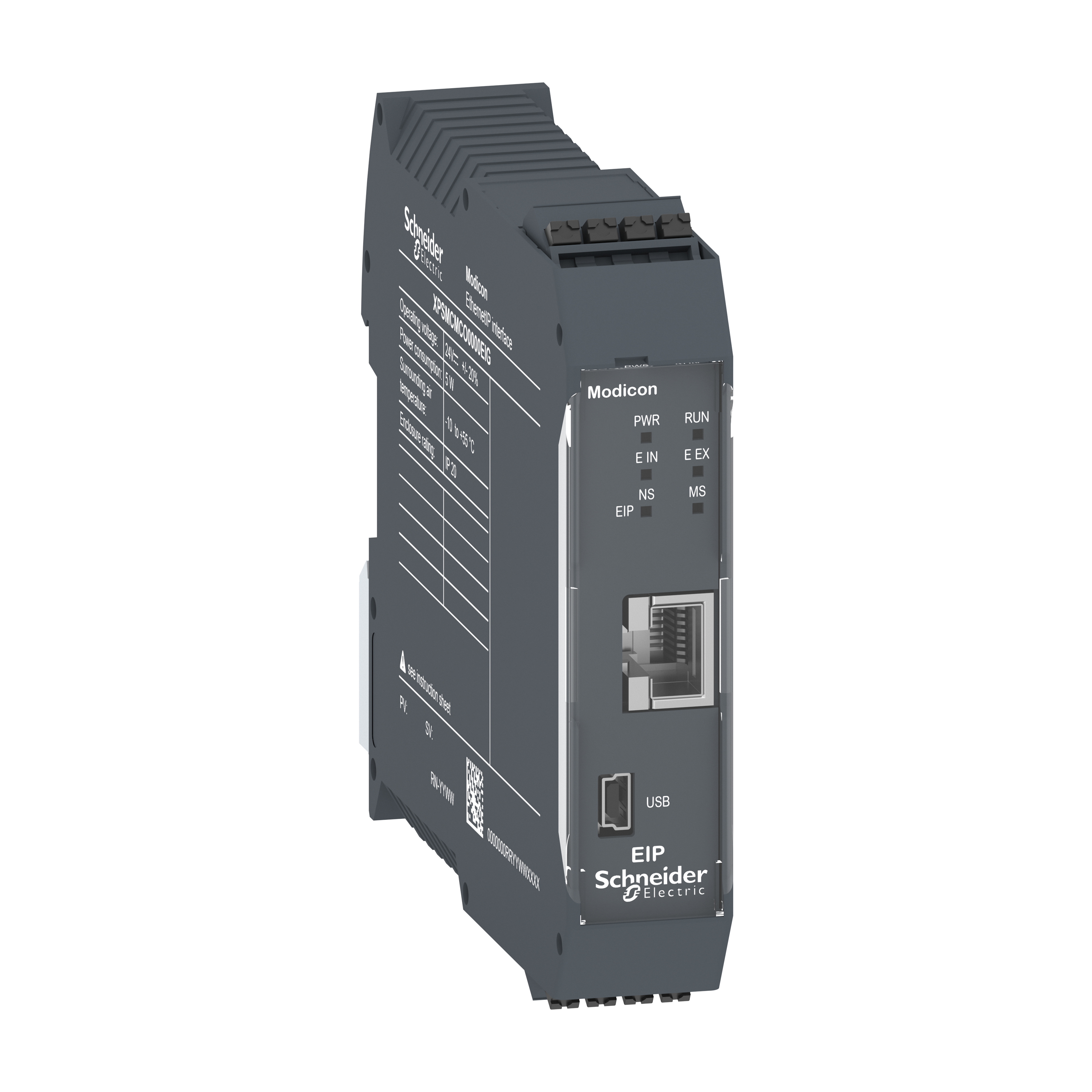 SCHNEIDER ELECTRIC - Modulo di comunicazione Modicon XPSMCM, Ethernet/IP, morsetti a molla