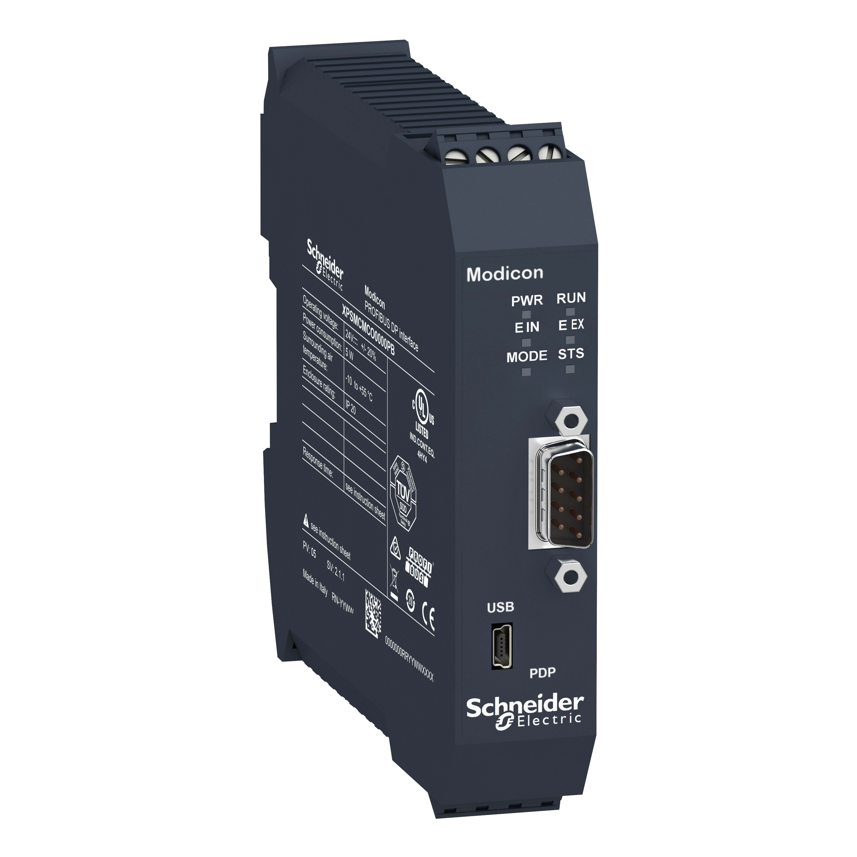 SCHNEIDER ELECTRIC - Modulo di comunicazione Modicon XPSMCM, ProfiBUS DP, morsetti a vite XPSMCMCO0000PB