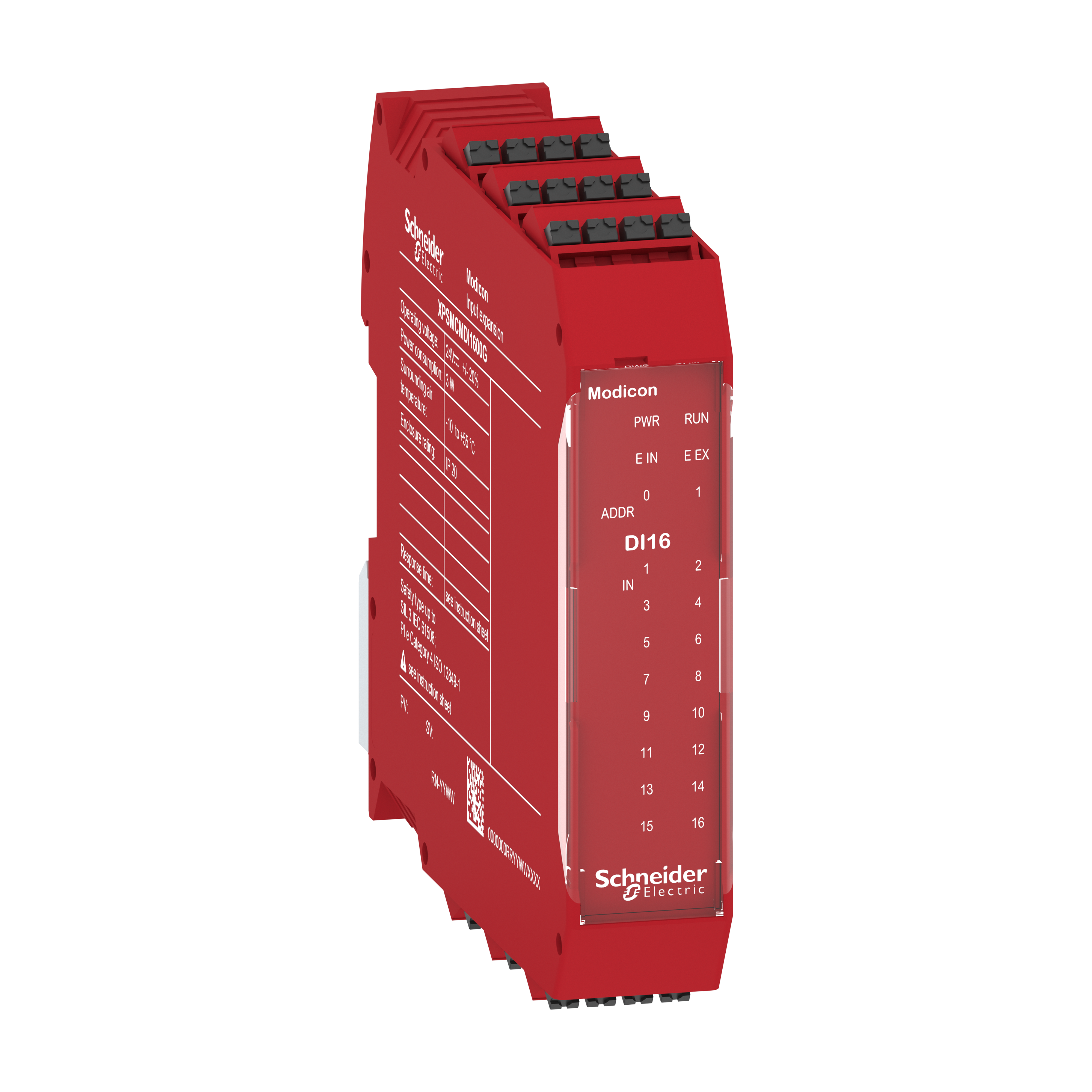 SCHNEIDER ELECTRIC - Modulo espansione di sicurezza, Modicon XPSMCM, 16 ingressi digitali, morsetti a molla