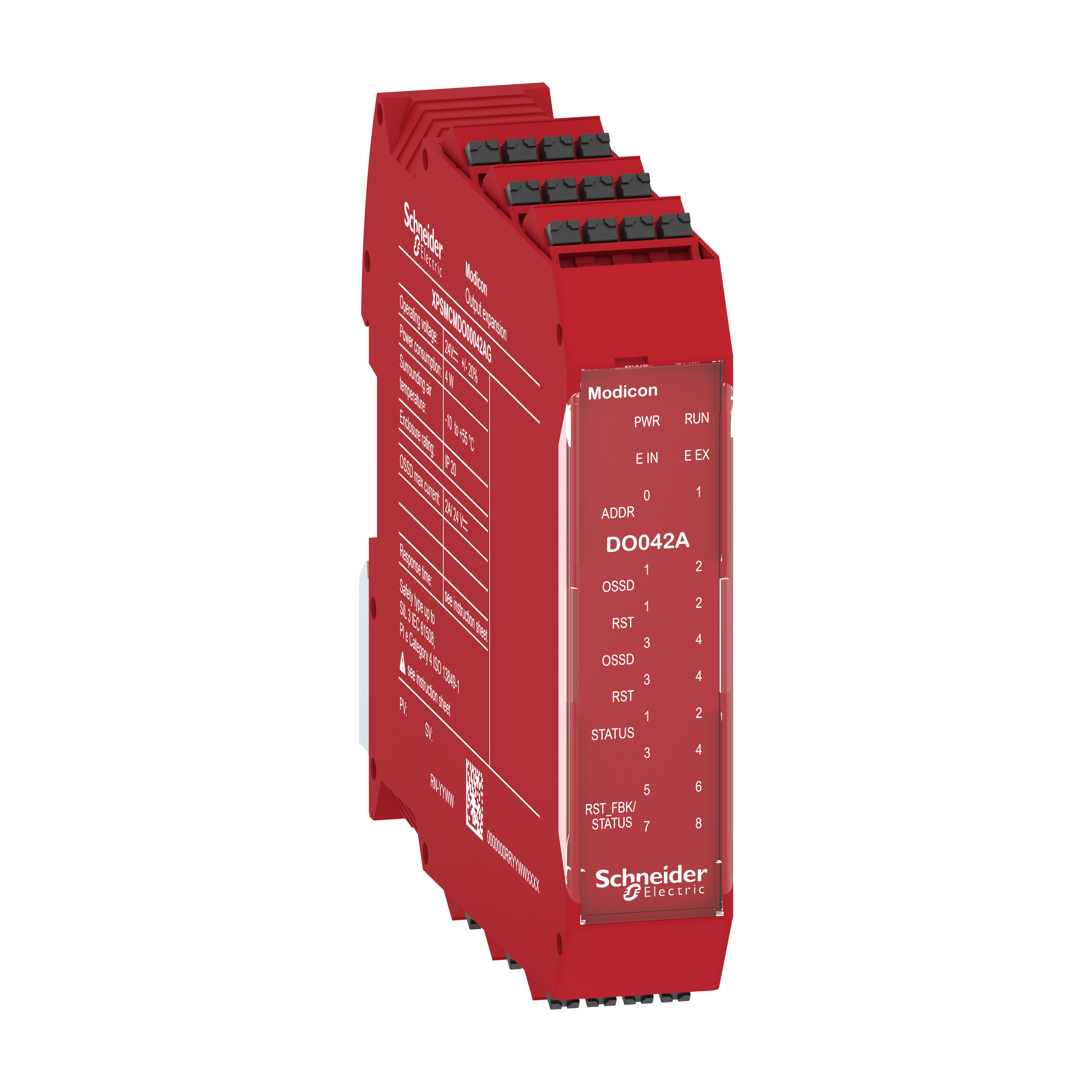SCHNEIDER ELECTRIC - Modulo espansione di sicurezza, Modicon XPSMCM, 4 uscite digitali - 2A singolo canale SIL3, morsetti a molla