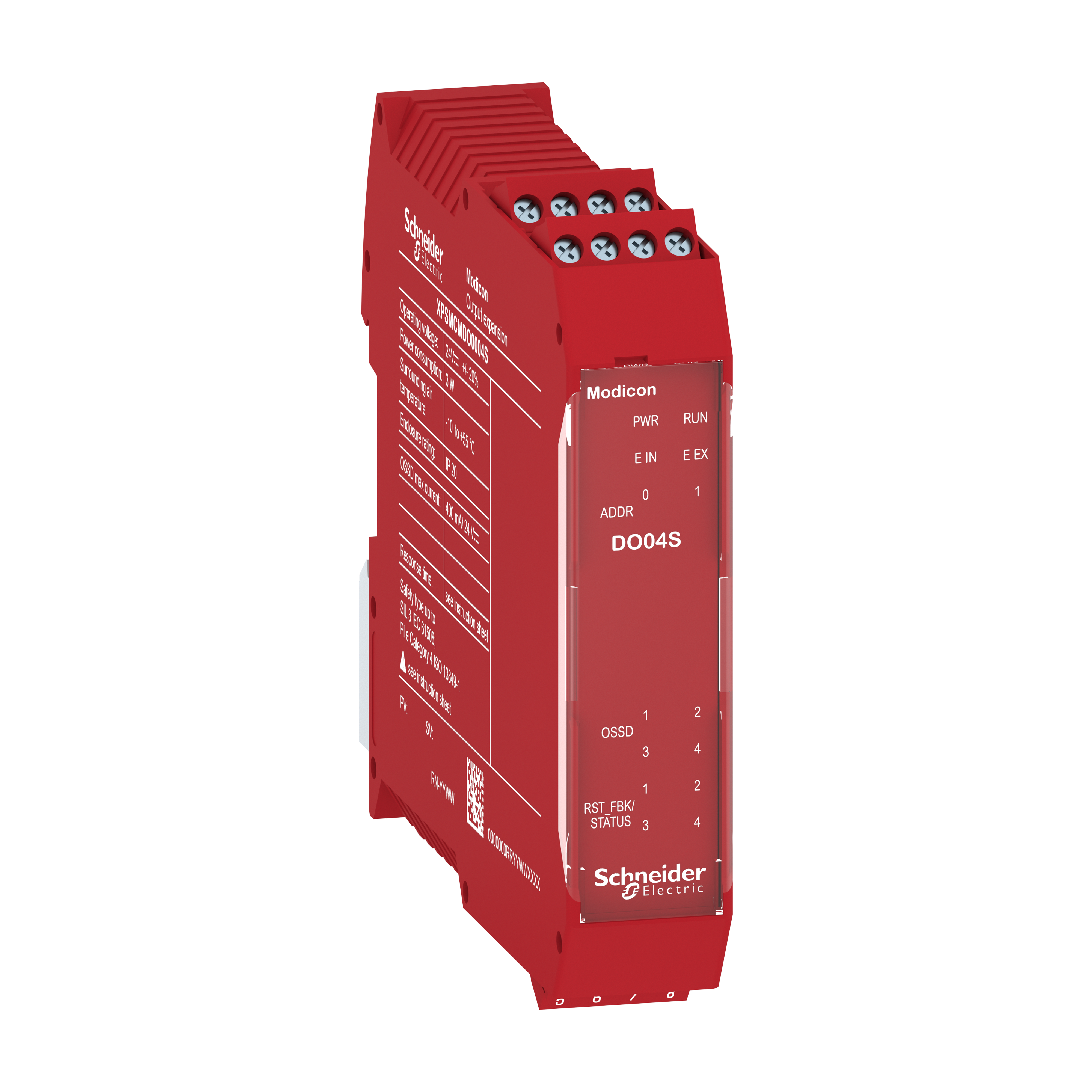 SCHNEIDER ELECTRIC - Modulo espansione di sicurezza, Modicon XPSMCM, 4 uscite digitali - singolo canale SIL3, morsetti a vite XPSMCMDO0004S