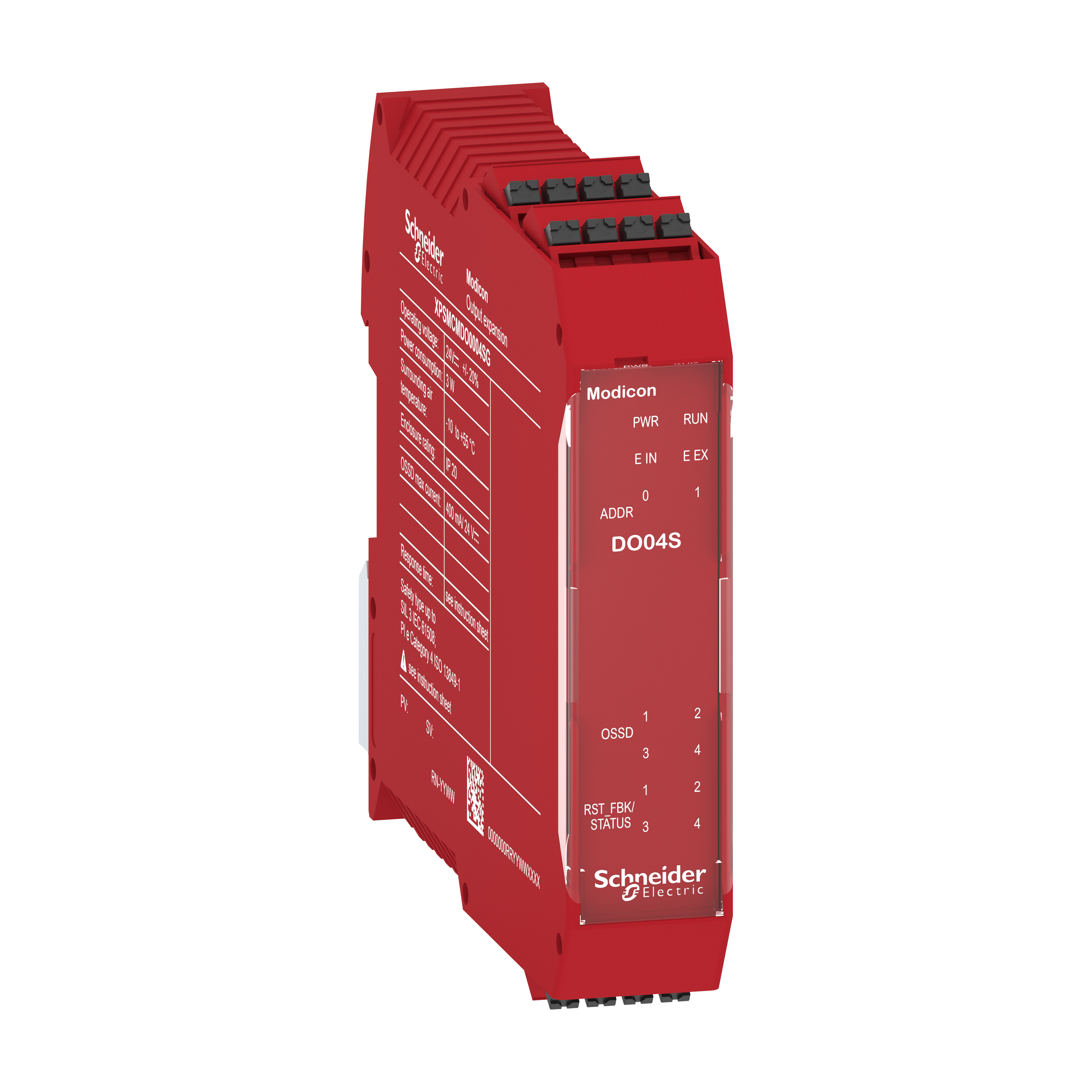 SCHNEIDER ELECTRIC - Modulo espansione di sicurezza, Modicon XPSMCM, 4 uscite digitali - singolo canale SIL3, morsetti a molla