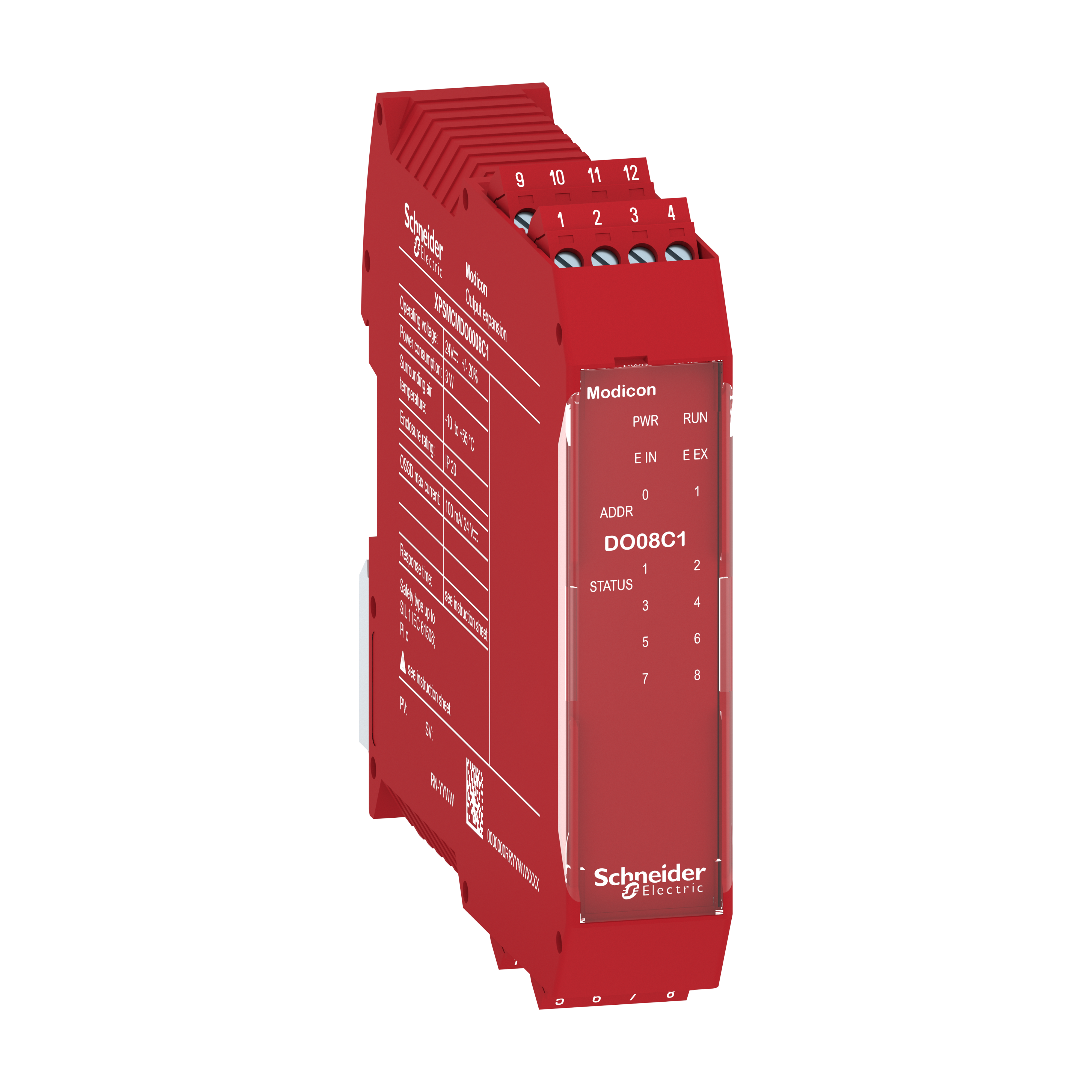 SCHNEIDER ELECTRIC - Modulo espansione di sicurezza, Modicon XPSMCM, 8 uscite digitali - SIL1, morsetti a vite XPSMCMDO0008C1